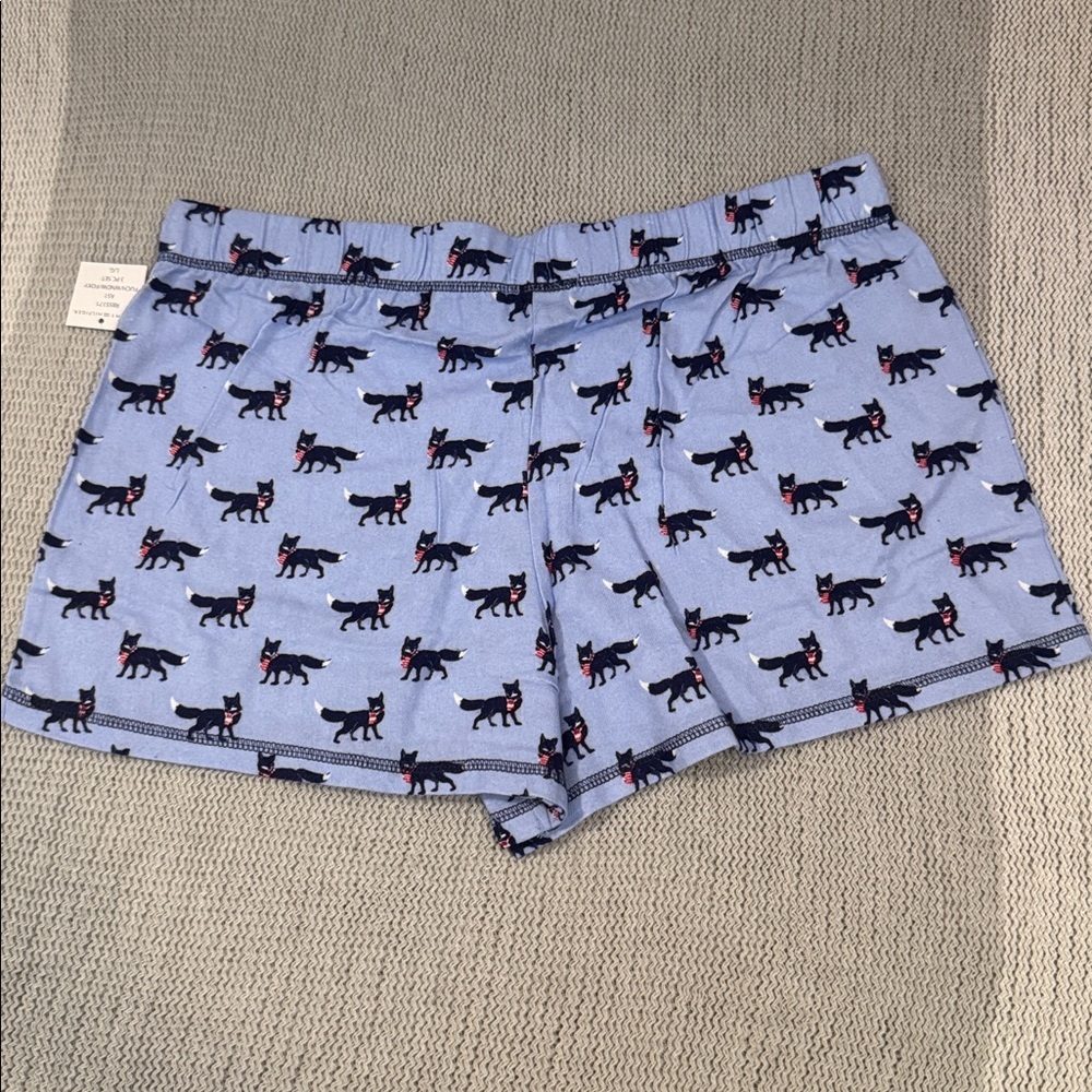 Tommy Hilfiger Women’s Pajama Shorts | Light Blue Fox Print | Size L - Picture 3 of 4
